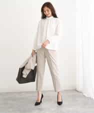 FULAV01140 MK MICHEL KLEIN(MK ミッシェルクラン) ベーシックテーパードパンツ/店舗限定/洗える ベージュ