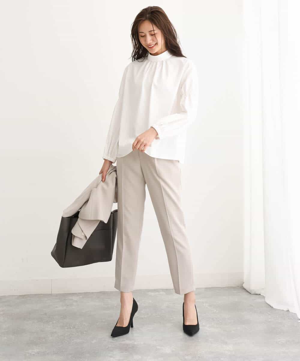 FULAV01140 MK MICHEL KLEIN(MK ミッシェルクラン) ベーシックテーパードパンツ/店舗限定/洗える ベージュ
