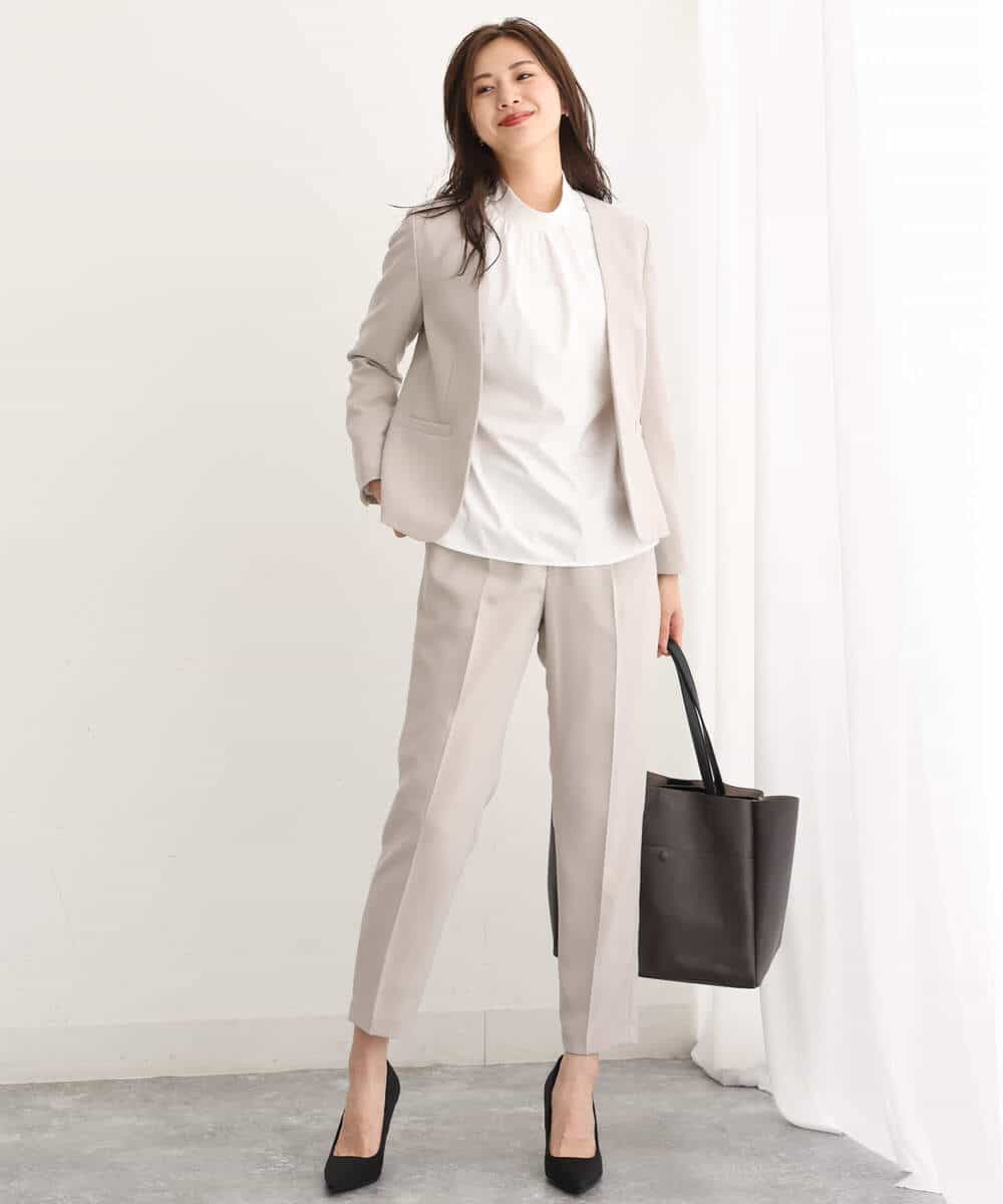 FULAV01140 MK MICHEL KLEIN(MK ミッシェルクラン) ベーシックテーパードパンツ/店舗限定/洗える ベージュ