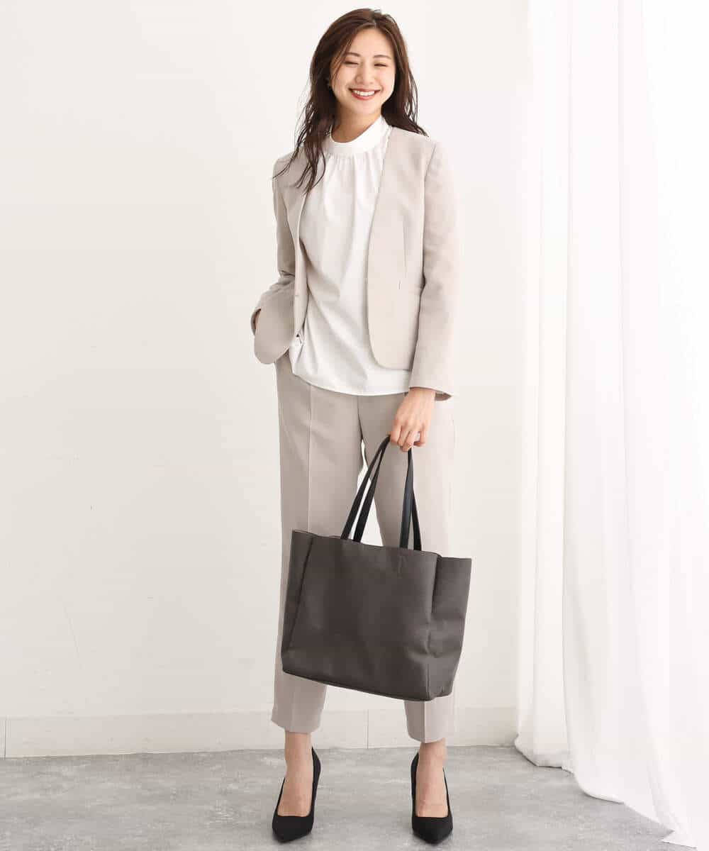 FULAV01140 MK MICHEL KLEIN(MK ミッシェルクラン) ベーシックテーパードパンツ/店舗限定/洗える ベージュ