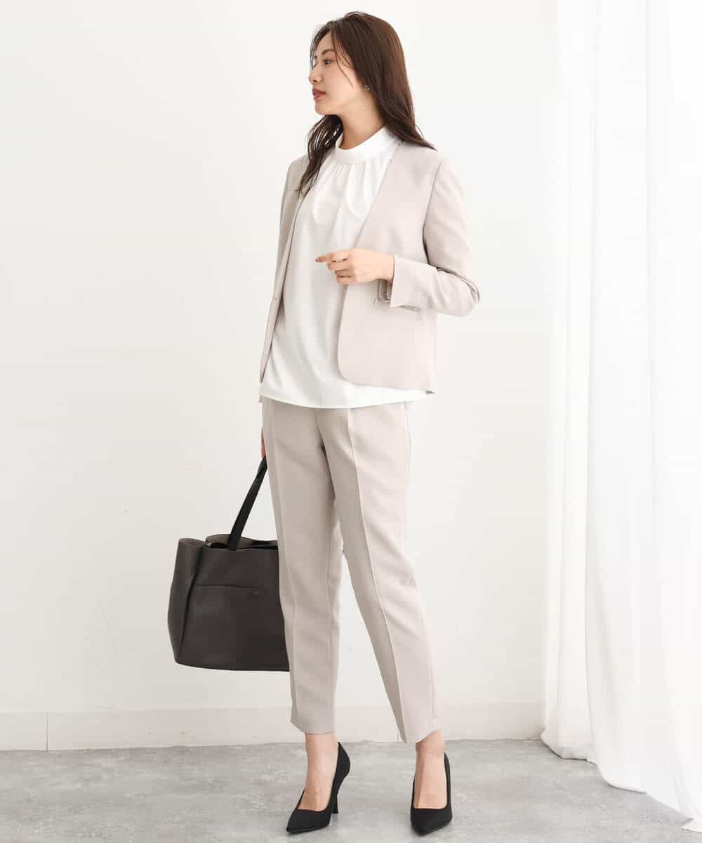 FULAV01140 MK MICHEL KLEIN(MK ミッシェルクラン) ベーシックテーパードパンツ/店舗限定/洗える ベージュ