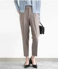 FULJA01140 MK MICHEL KLEIN(MK ミッシェルクラン) メランジ調テーパードパンツ/セットアップ対応/洗える ベージュ