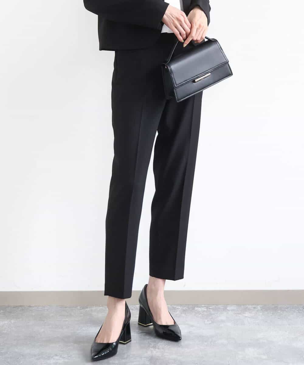 FULJA01140 MK MICHEL KLEIN(MK ミッシェルクラン) メランジ調テーパードパンツ/セットアップ対応/洗える ベージュ