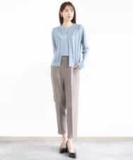 FULJA01140 MK MICHEL KLEIN(MK ミッシェルクラン) メランジ調テーパードパンツ/セットアップ対応/洗える ベージュ