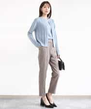 FULJA01140 MK MICHEL KLEIN(MK ミッシェルクラン) メランジ調テーパードパンツ/セットアップ対応/洗える ベージュ
