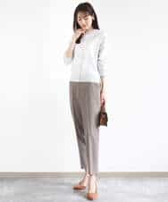 FULJA01140 MK MICHEL KLEIN(MK ミッシェルクラン) メランジ調テーパードパンツ/セットアップ対応/洗える ベージュ