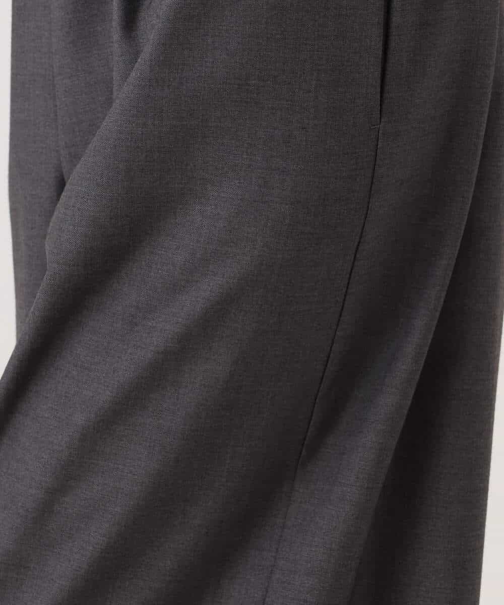 FULJD10160 MK MICHEL KLEIN(MK ミッシェルクラン) [洗える]マイクロサキソニー ワイドパンツ ブラック