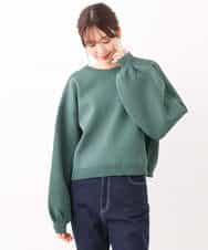 FUSAV02110 MK MICHEL KLEIN(MK ミッシェルクラン) ダンボールニットカーディガン/2way/洗える グリーン