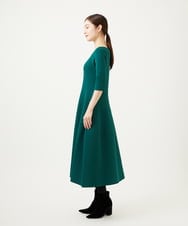 GBAAE30700 Sybilla(シビラ) フォルムフレアニットドレス グリーン