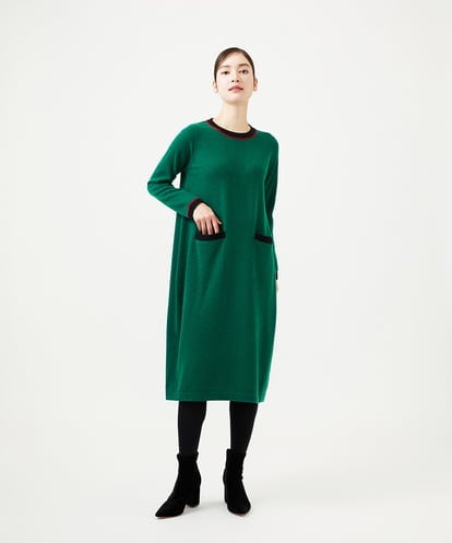 GBACD01540 Sybilla 配色ラインニットドレス