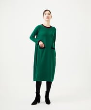 GBACD01540 Sybilla(シビラ) 配色ラインニットドレス グリーン