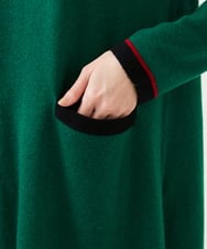 GBACD01540 Sybilla(シビラ) 配色ラインニットドレス グリーン