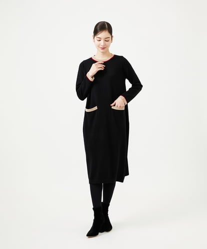 GBACD01540 Sybilla 配色ラインニットドレス