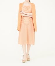 GBAGN02490 Sybilla(シビラ) ノースリーブティアードデザインニットワンピース オレンジ