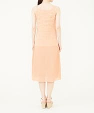 GBAGN02490 Sybilla(シビラ) ノースリーブティアードデザインニットワンピース オレンジ