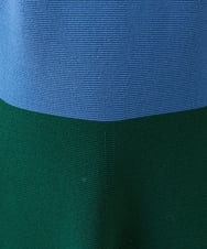 GBAGV01390 Sybilla(シビラ) ホールガーメントバイカラーニットドレス ブルー×グリーン