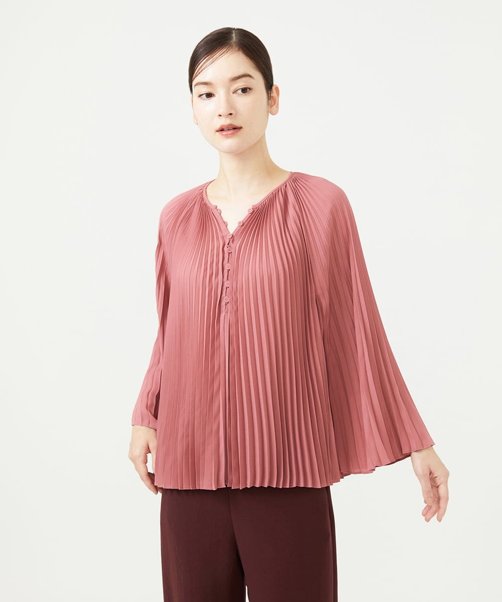 GBBAD01400 Sybilla(シビラ) アコーディオンプリーツブラウス ピンク
