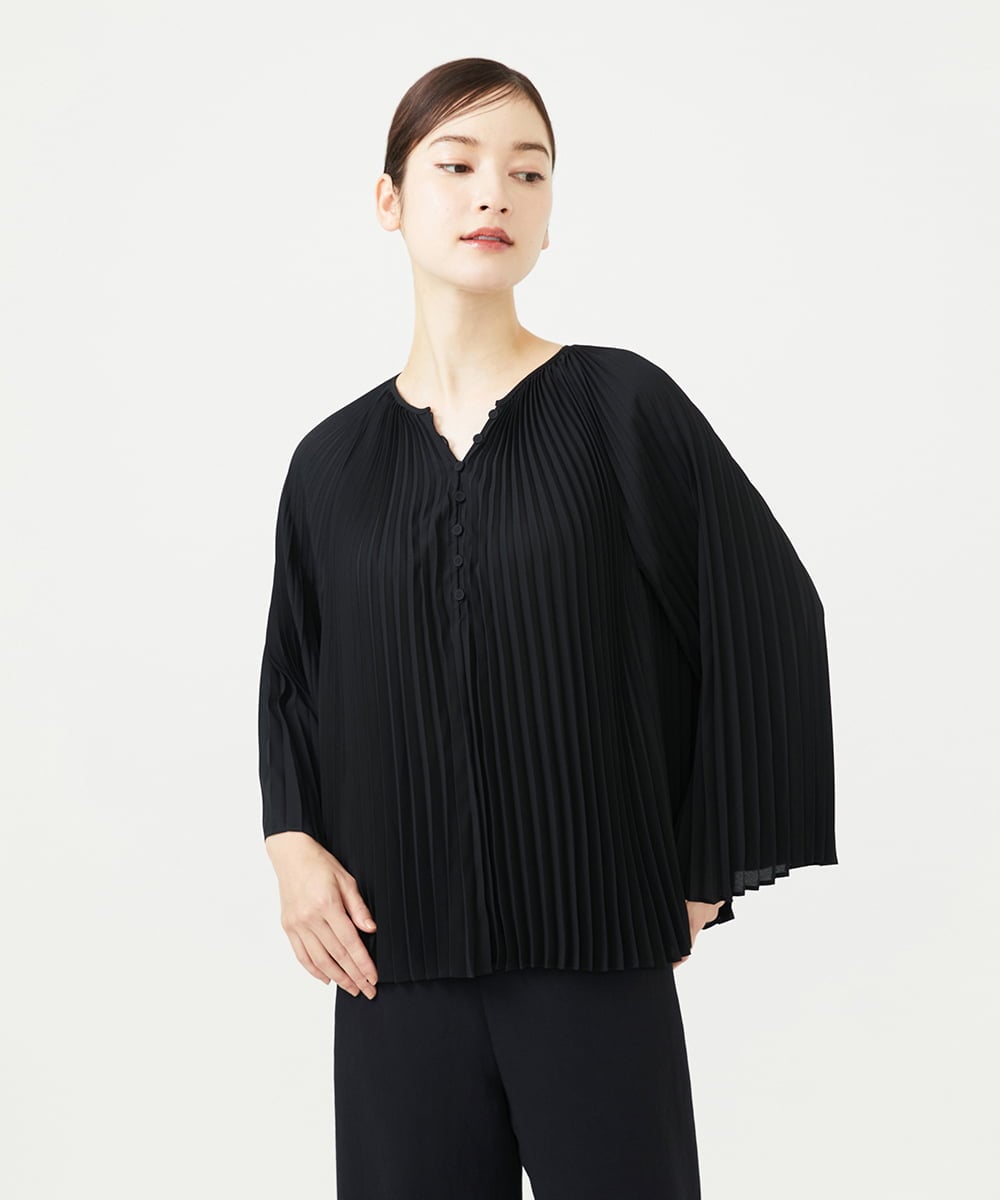 GBBAD01400 Sybilla(シビラ) アコーディオンプリーツブラウス ブラック