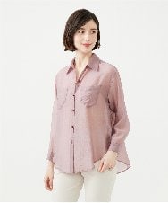 GBBAD35250 Sybilla(シビラ) ポケットデザインシアーシャツ ピンク