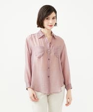 GBBAD35250 Sybilla(シビラ) ポケットデザインシアーシャツ ピンク