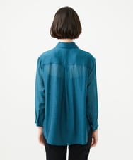 GBBAD35250 Sybilla(シビラ) ポケットデザインシアーシャツ グリーンブルー