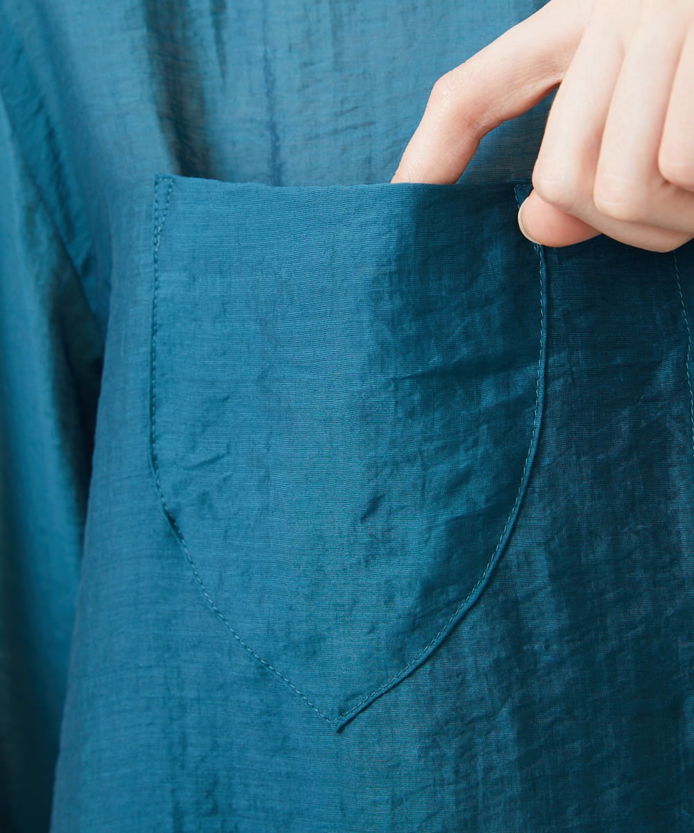 GBBAD35250 Sybilla(シビラ) ポケットデザインシアーシャツ グリーンブルー