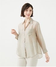 GBBAD35250 Sybilla(シビラ) ポケットデザインシアーシャツ ライトグレージュ