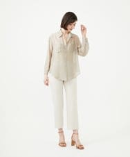 GBBAD35250 Sybilla(シビラ) ポケットデザインシアーシャツ ライトグレージュ