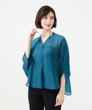 GBBAD36250 Sybilla(シビラ) ドルマンスリーブシアーブラウス グリーンブルー