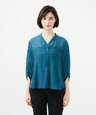 GBBAD36250 Sybilla(シビラ) ドルマンスリーブシアーブラウス グリーンブルー