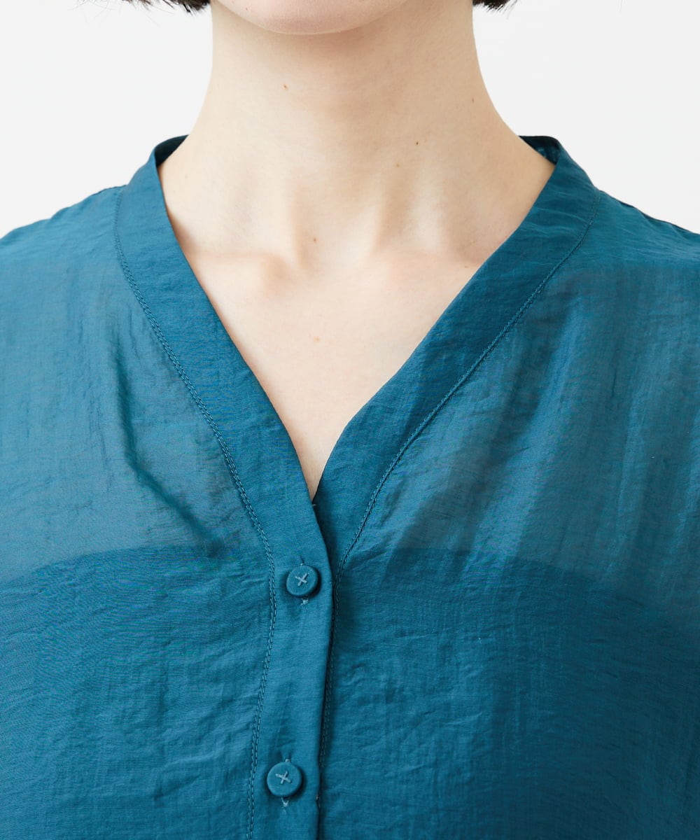 GBBAD36250 Sybilla(シビラ) ドルマンスリーブシアーブラウス グリーンブルー