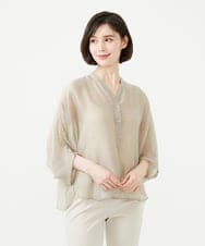 GBBAD36250 Sybilla(シビラ) ドルマンスリーブシアーブラウス ライトグレージュ