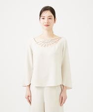 GBBAF92700 Sybilla(シビラ) ループテクニックブラウス（アイボリー） アイボリー