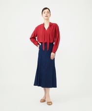 GBBAG51250 Sybilla(シビラ) レーヨンナイロンボウタイブラウス レッド