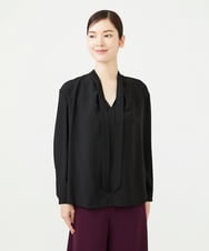 GBBAG51250 Sybilla(シビラ) レーヨンナイロンボウタイブラウス ブラック
