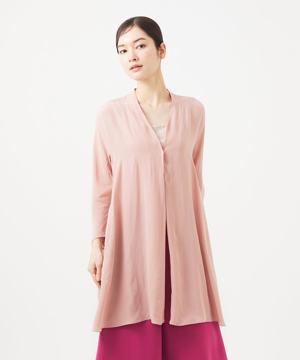 GBBEB07430 Sybilla(シビラ) Vネックロングブラウス ピンク