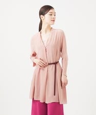 GBBEB07430 Sybilla(シビラ) Vネックロングブラウス ピンク