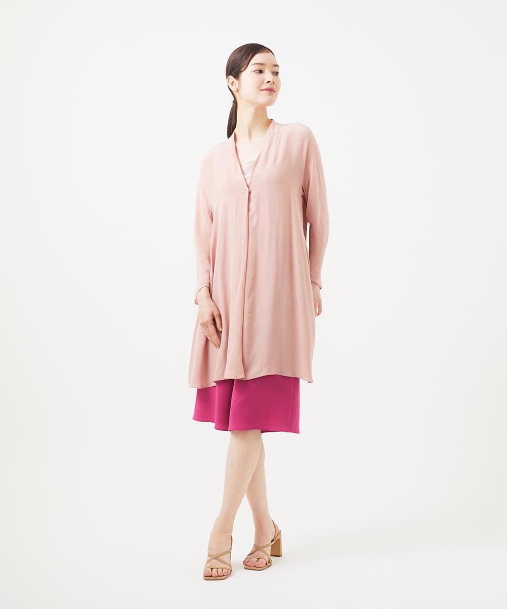GBBEB07430 Sybilla(シビラ) Vネックロングブラウス ピンク