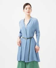 GBBEB07430 Sybilla(シビラ) Vネックロングブラウス ブルー