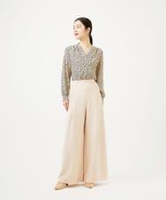 GBBEE03330 Sybilla(シビラ) ランダムドットプリントブラウス ベージュ×ブラック