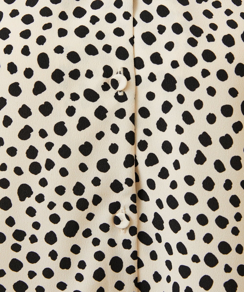 GBBEE03330 Sybilla(シビラ) ランダムドットプリントブラウス ベージュ×ブラック