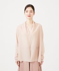 GBBEE31360 Sybilla(シビラ) シアーカシュクールブラウス ピンク