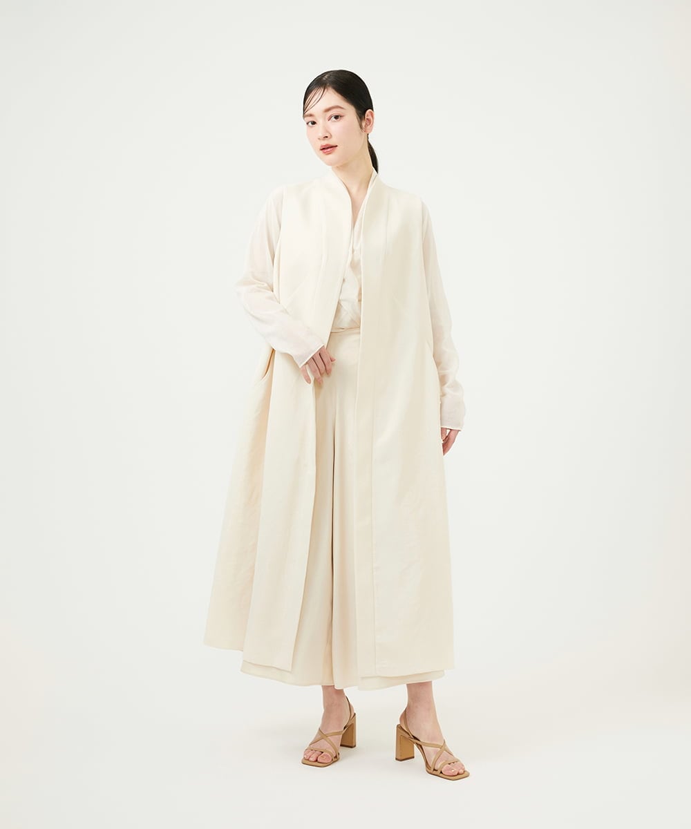 GBBEE31360 Sybilla(シビラ) シアーカシュクールブラウス アイボリー