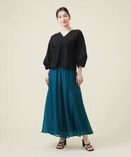 GBBET07390 Sybilla(シビラ) ボーラーフラワーレースブラウス ブラック