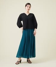 GBBET07390 Sybilla(シビラ) ボーラーフラワーレースブラウス ブラック