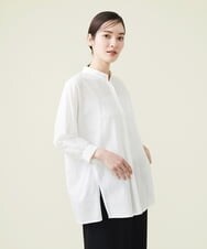 GBBET10360 Sybilla(シビラ) スタンドカラーコットンボイルブラウス ホワイト