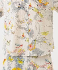 GBBGD09360 Sybilla(シビラ) バタフライ&フラワープリントシャツ アイボリー系
