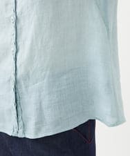 GBBGD33270 Sybilla(シビラ) ツイストVネックリネンブラウス ライトブルー