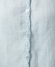 GBBGD33270 Sybilla(シビラ) ツイストVネックリネンブラウス ライトブルー