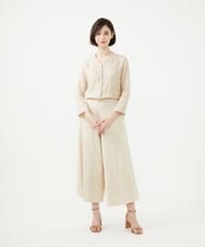 GBBGD33270 Sybilla(シビラ) ツイストVネックリネンブラウス ライトベージュ